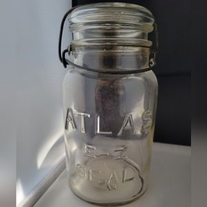 Vintage Atlas  EZ Seal Jar All Occasion